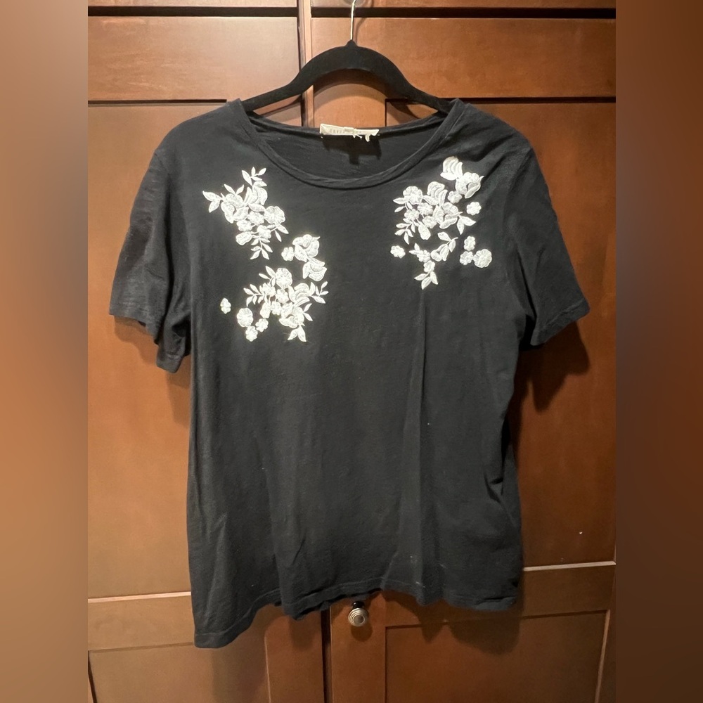 Brass and Row embroidered top